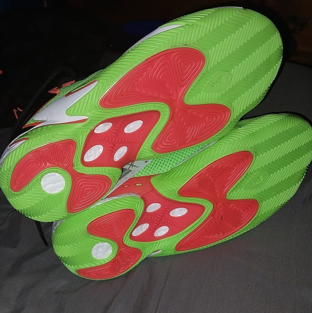 Brand new adidas 10 and half green and orange